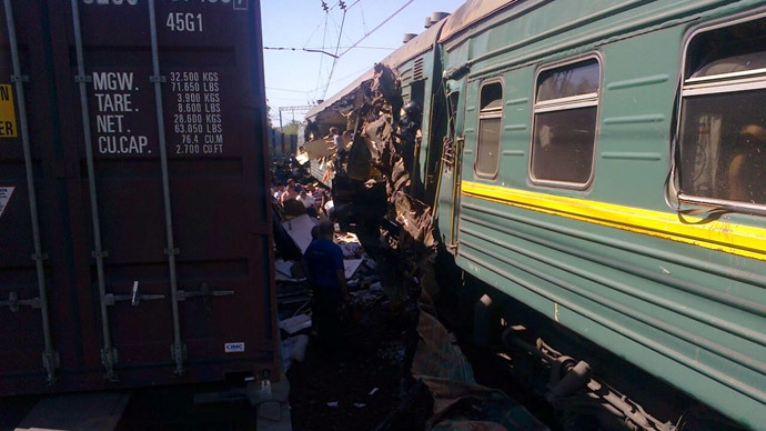 At least 5 killed, 45 injured as passenger, freight trains collide near Moscow